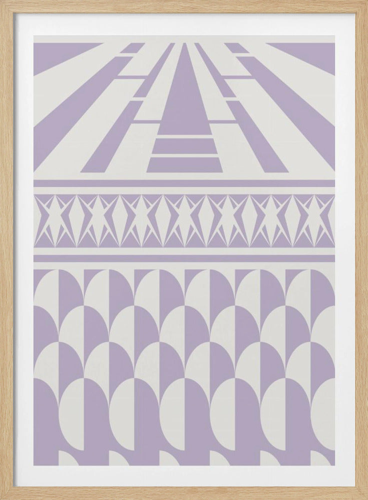 Minimalist art deco geometric lavender | Poster