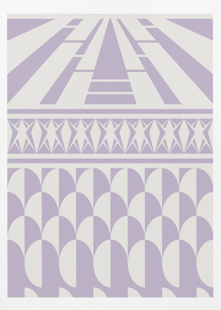Minimalist art deco geometric lavender | Poster