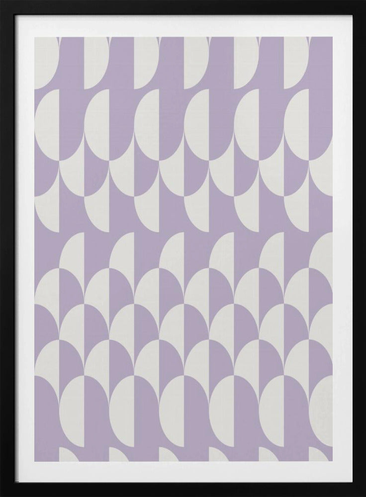 Minimalist art deco geometric arches lavender | Poster