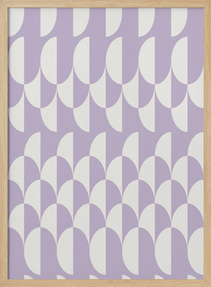 Minimalist art deco geometric arches lavender | Poster