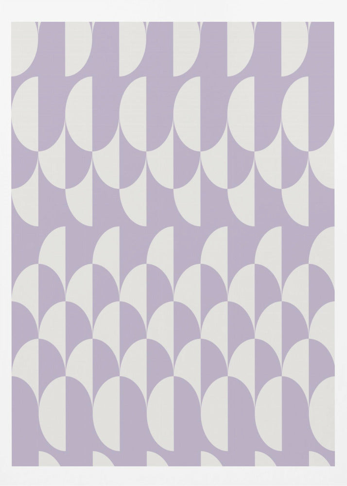 Minimalist art deco geometric arches lavender | Poster