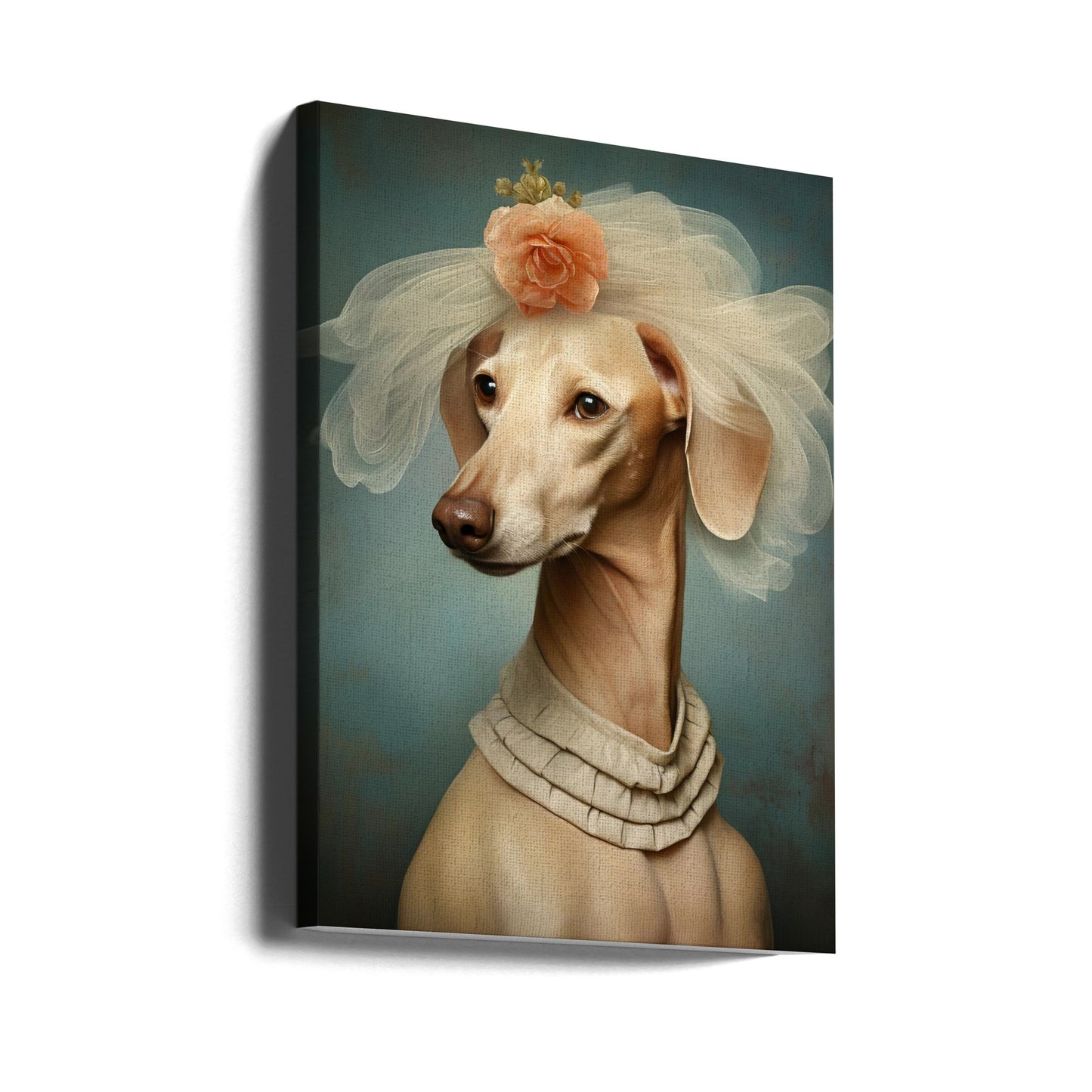 Mensch Hund 0001 2024 Dezember Poster - Kunstdruck Hund Frau 5.jpg | Leinwand-Bilder