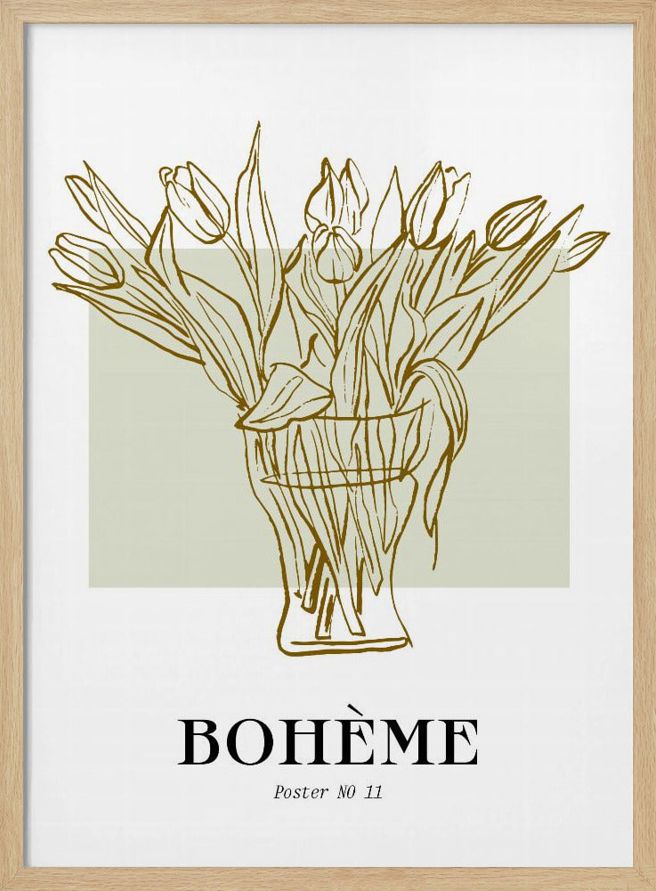 Golden Tulip Vase | Poster