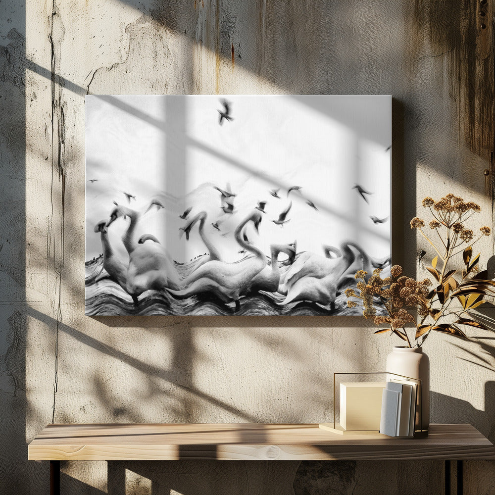 Vagues de cygnes | Tableaux sur Toile