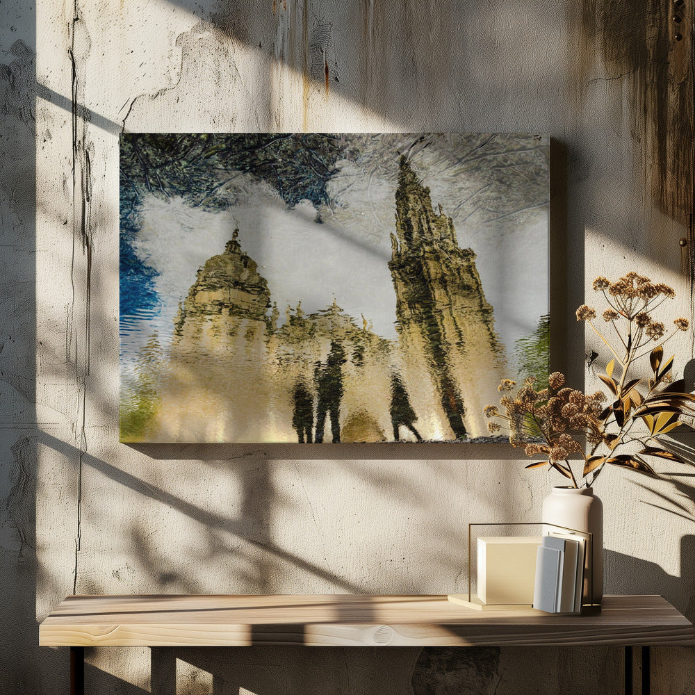 Spiegelung der Kathedrale von Toledo | Leinwand-Bilder