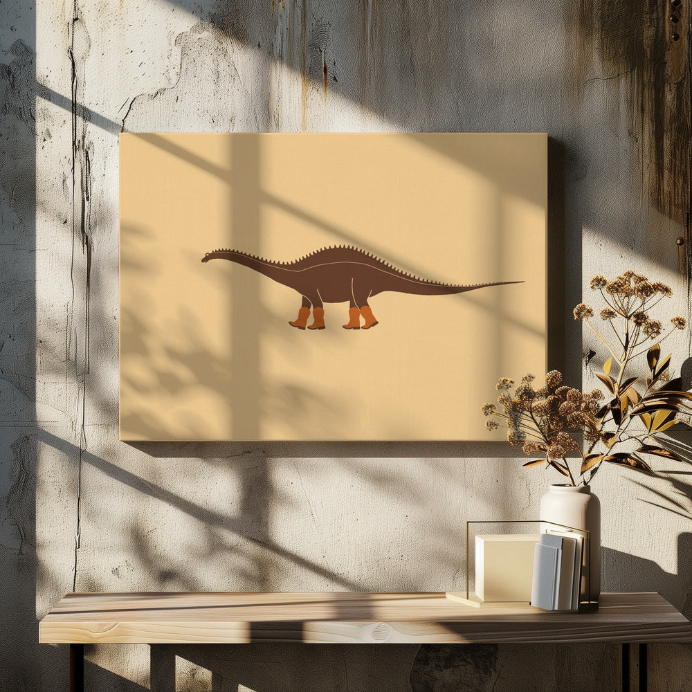 Rebbachisaurus Reba Cowgirl -dinosaurustekstuuri | Canvastaulut