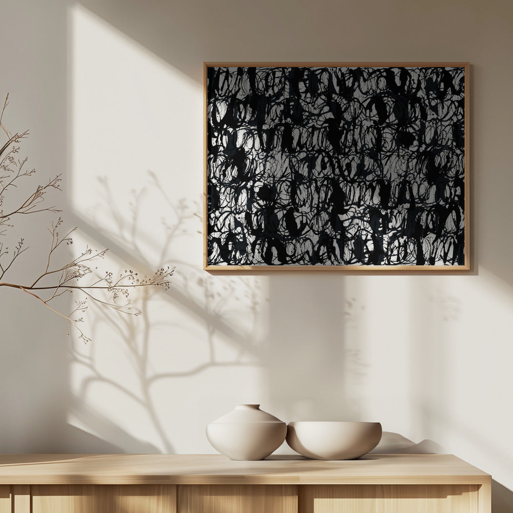 Abstract Ink Swirls Black 2 | Poster