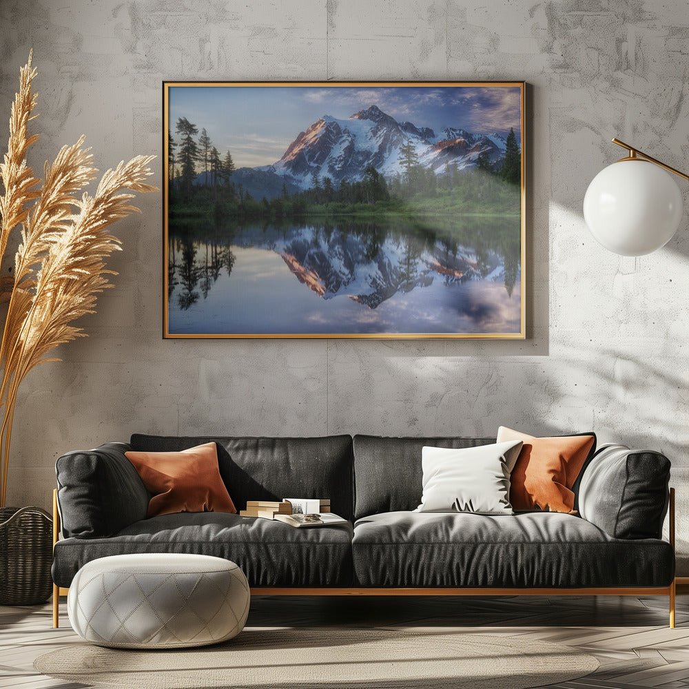 Solopgang på Shuksan-bjerget | Plakater - Kunsttryk
