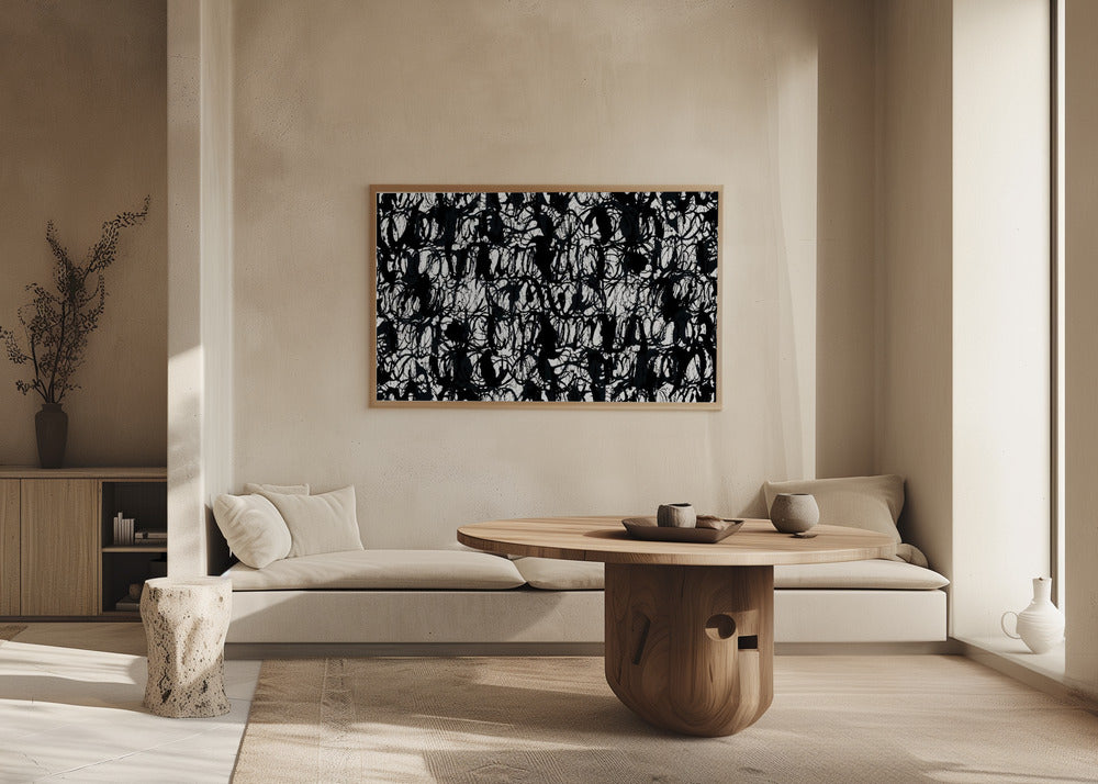 Abstract Ink Swirls Black 2 | Poster