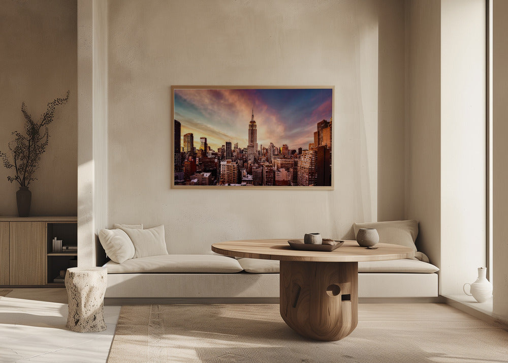 Sonnenuntergang in Midtown | Poster - Kunstdruck