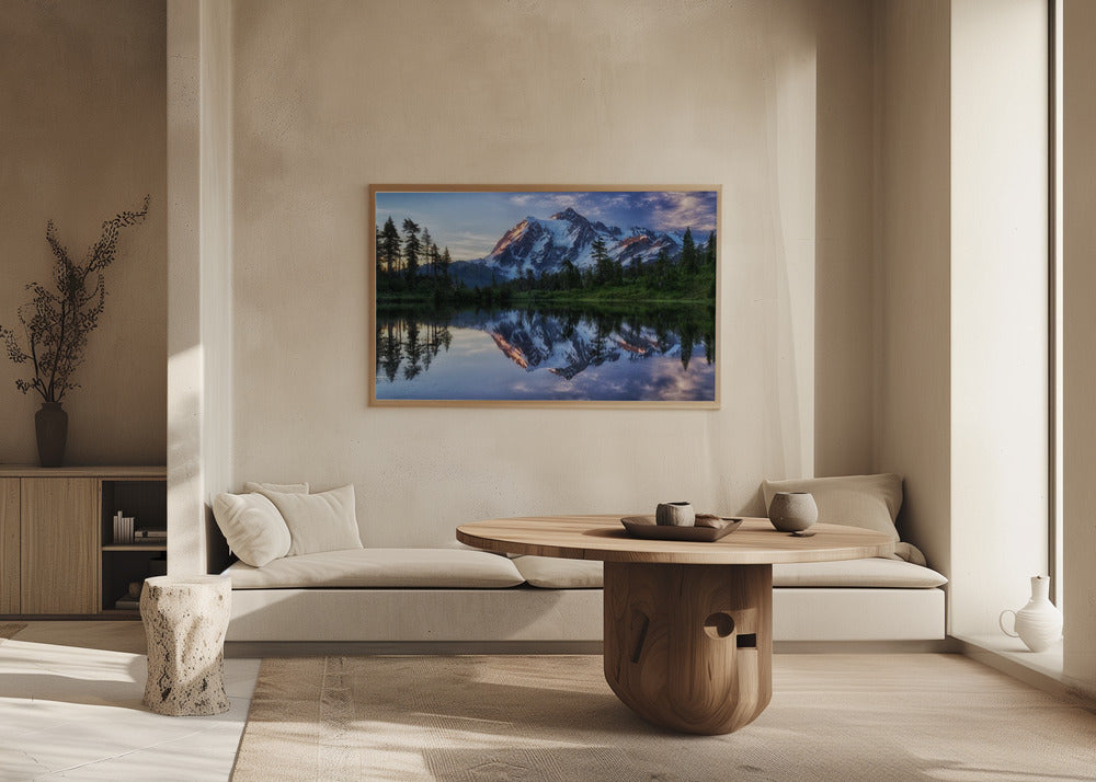 Solopgang på Shuksan-bjerget | Plakater - Kunsttryk