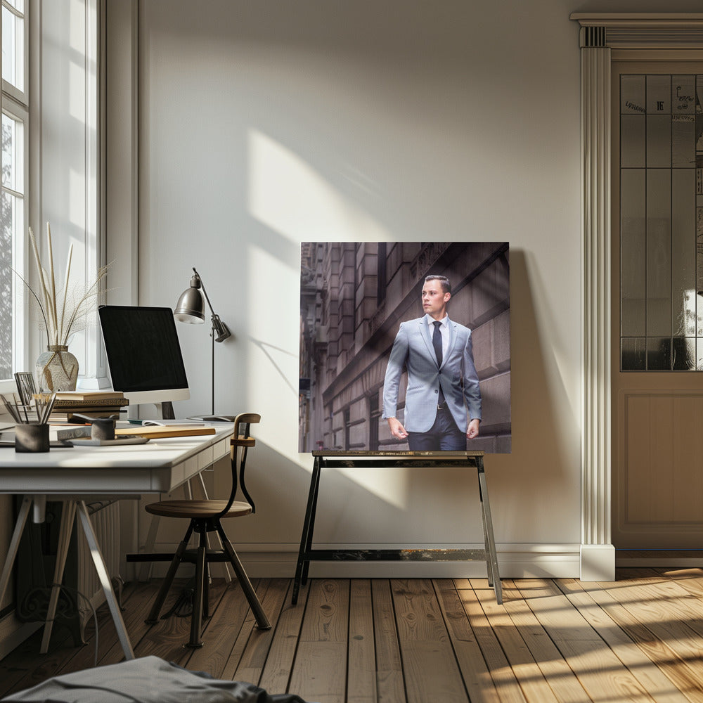 Jeune homme d'affaires à New York | Tableaux sur Toile