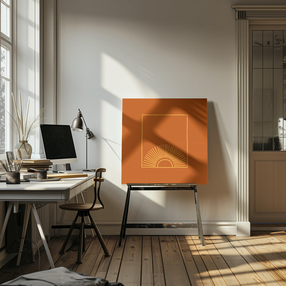 Caramel Minimal Sun | Canvas