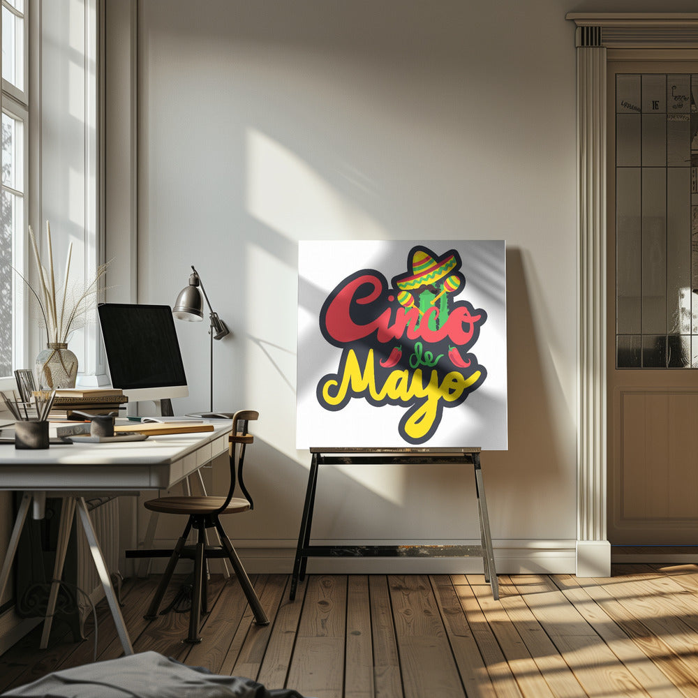 Cartoon Cinco de Mayo Art | Canvas