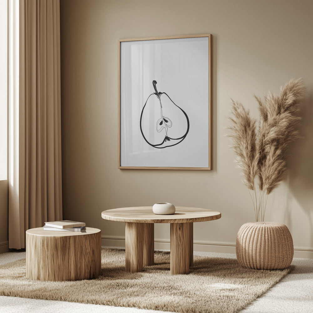 Line art half pear | Poster
