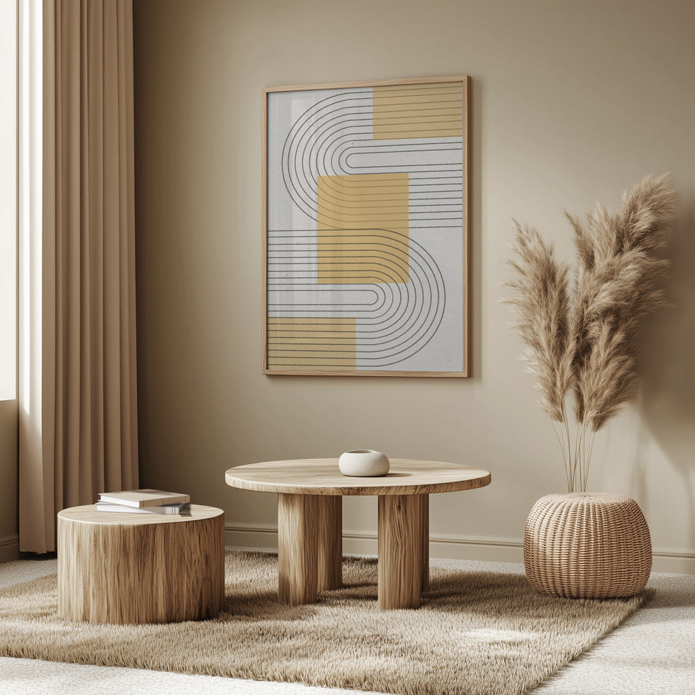 Gul Moderne Grafik | Plakater - Kunsttryk