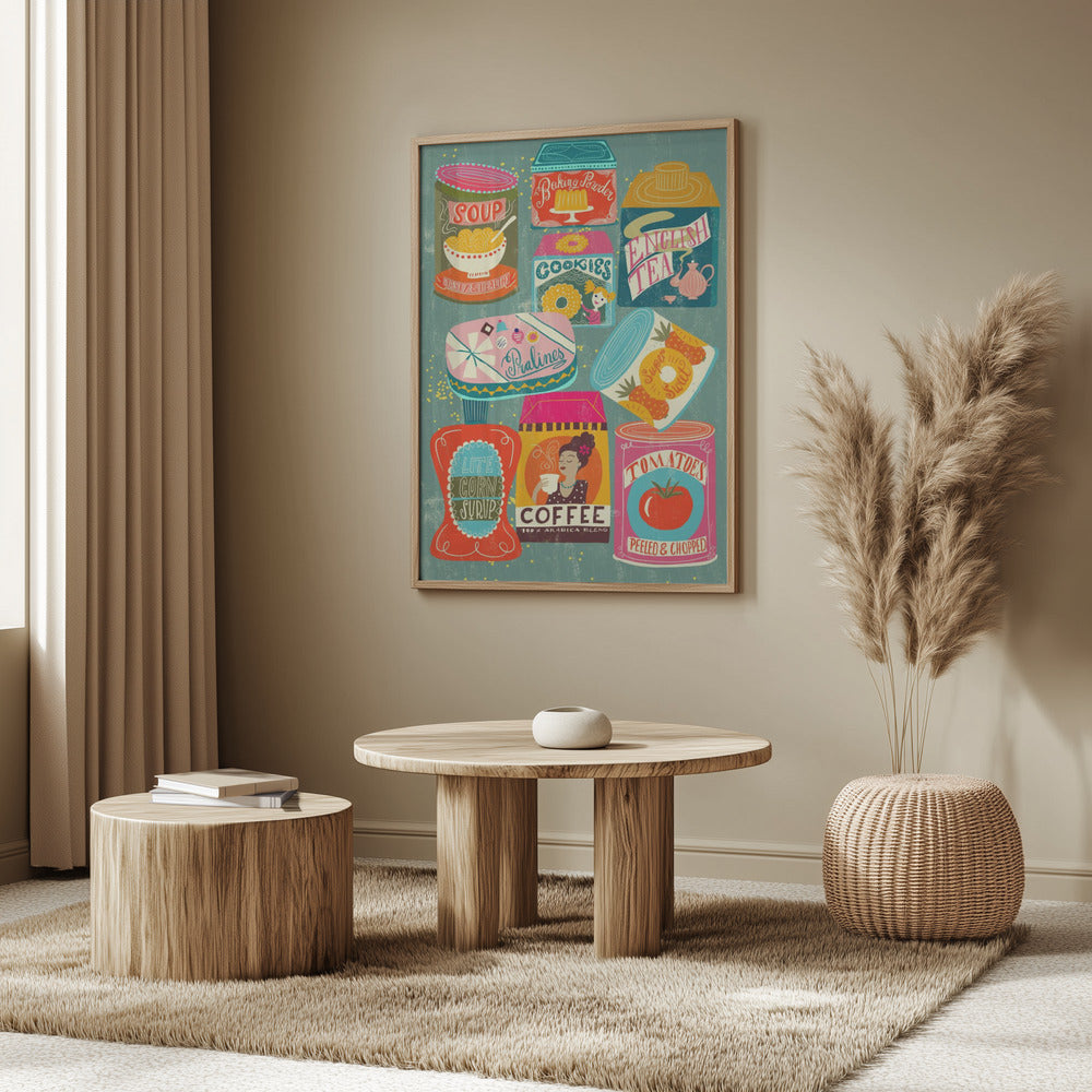 Colorful Pantry Turquoise | Poster