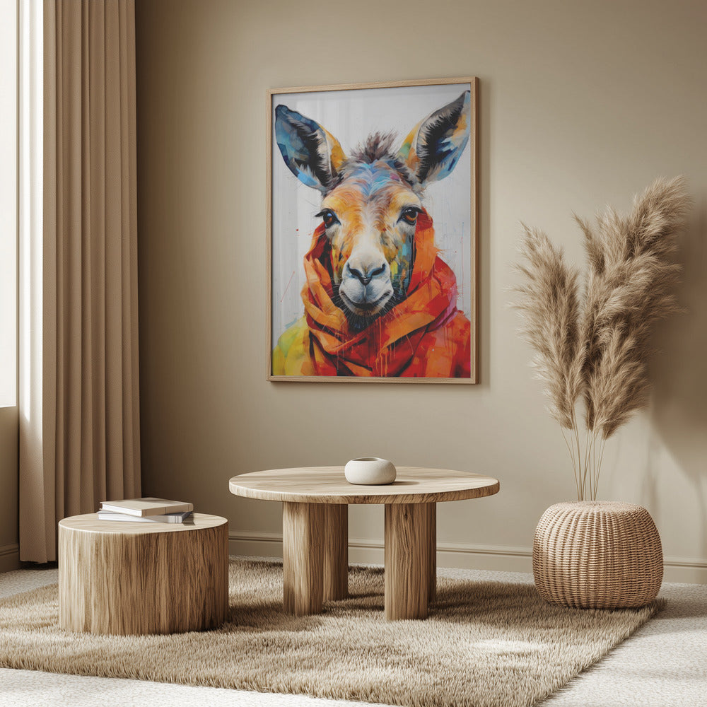 Donkey Watercolor Animal Art | Poster