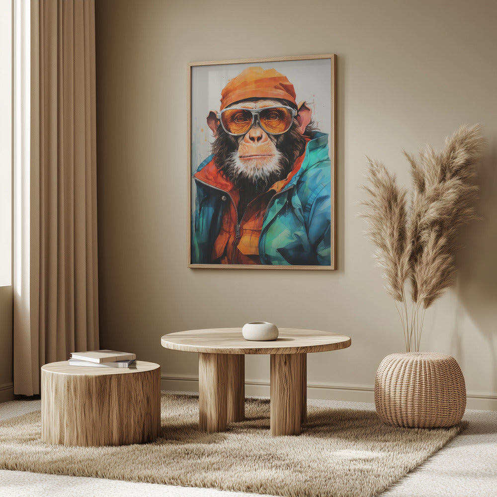 Gorilla akvarell djurkonst | Poster