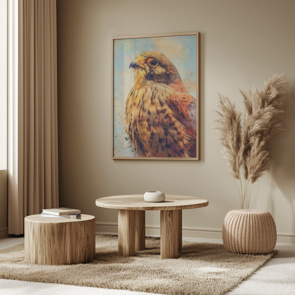 Animal Kestrel Watercolor Animal Art | Poster