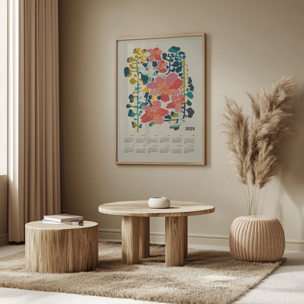 Calendar 2025 colorful orchid | Poster