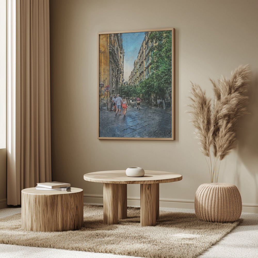 Naples City Watercolor Art Italy (5) | Poster