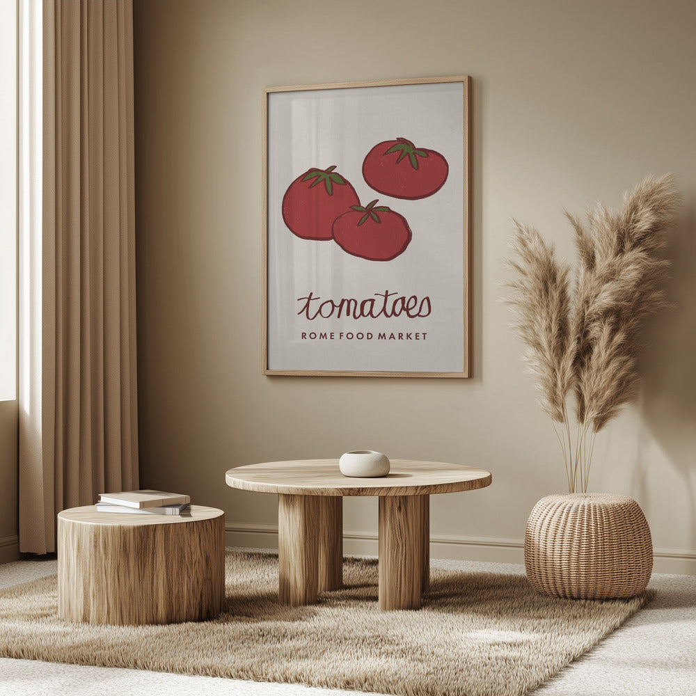 Food Art - Tomatoes Rome Food Market | Poster