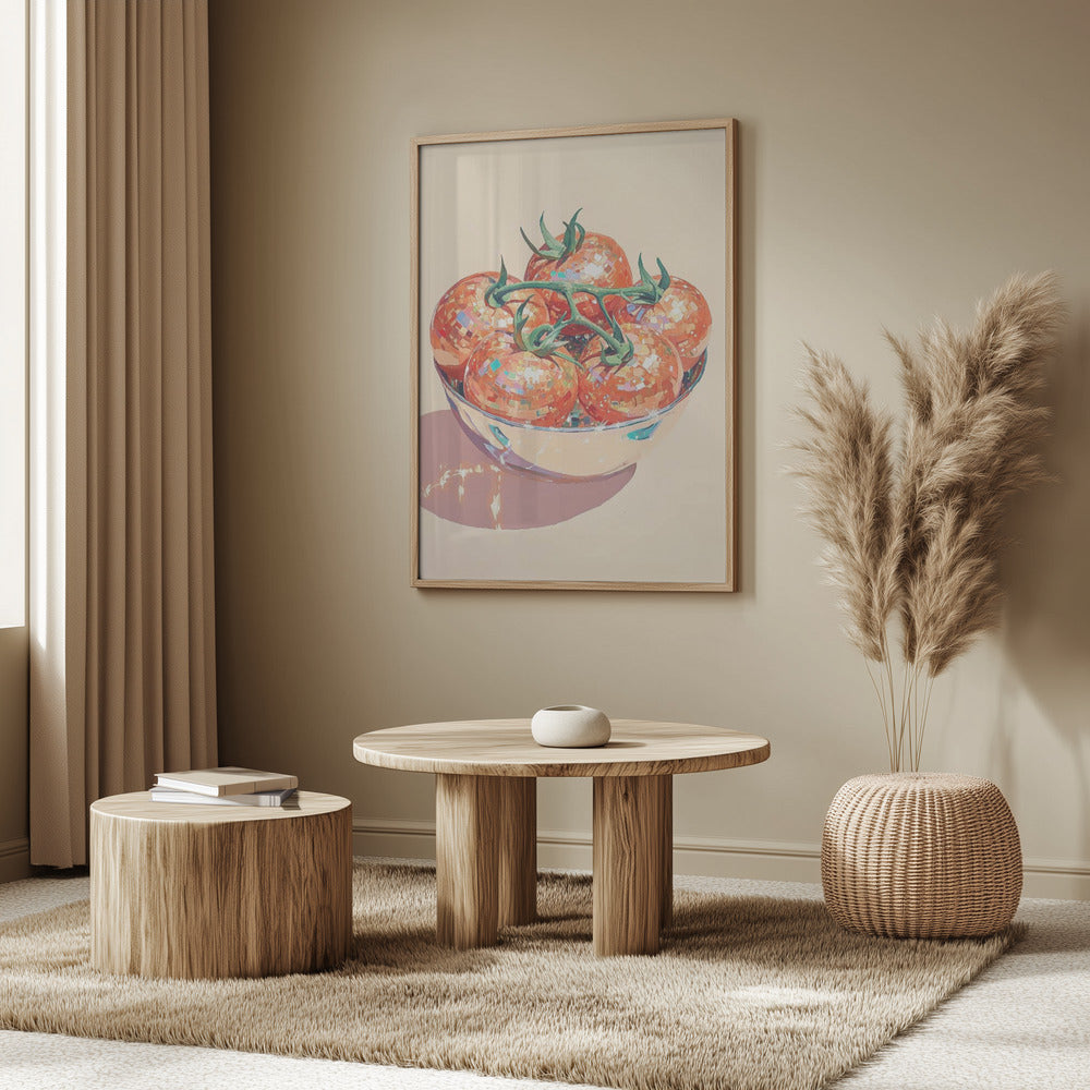 Disco Ball Tomatoes in a Bowl | Poster