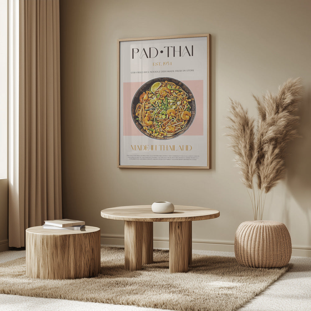 Elegant illustration av Pad Thai | Poster