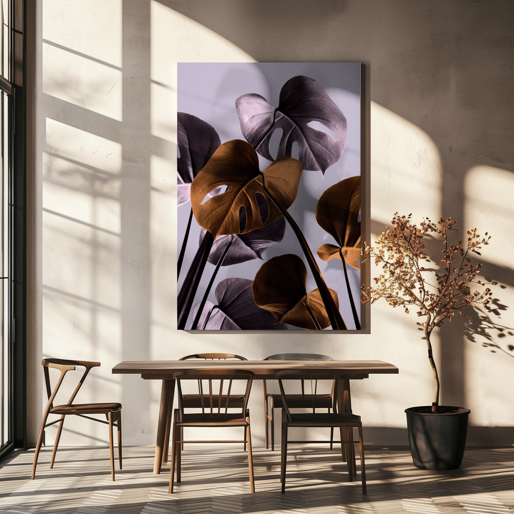 Monstera Purple 01 | Canvastaulut