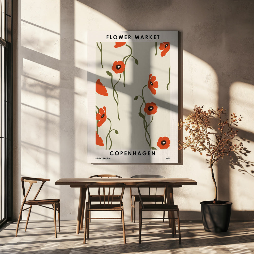 Marché aux fleurs de Copenhague | Tableaux sur Toile