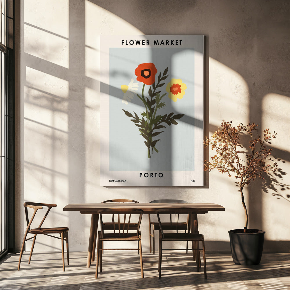 Marché aux fleurs de Porto | Tableaux sur Toile
