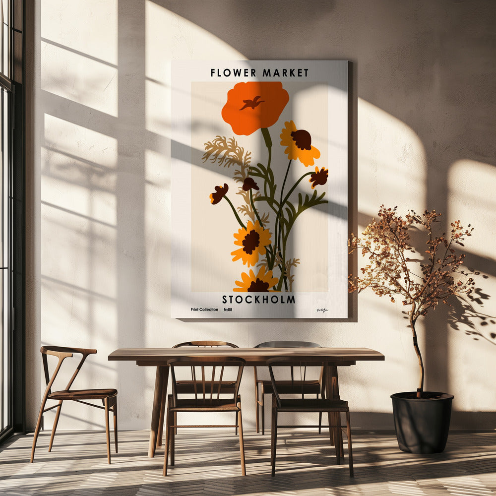 Mercado de las Flores. Estocolmo | Impresiones en Lienzo