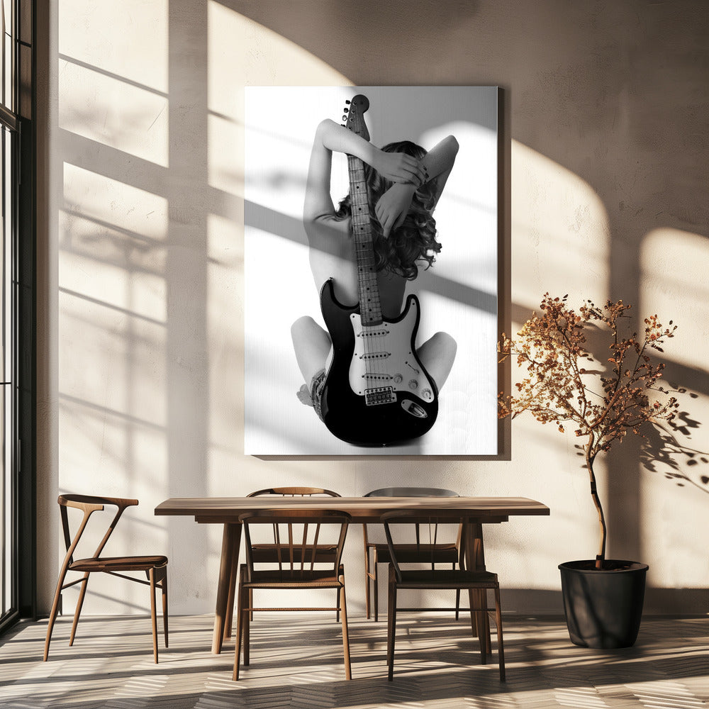 La Dame et la Strat | Tableaux sur Toile