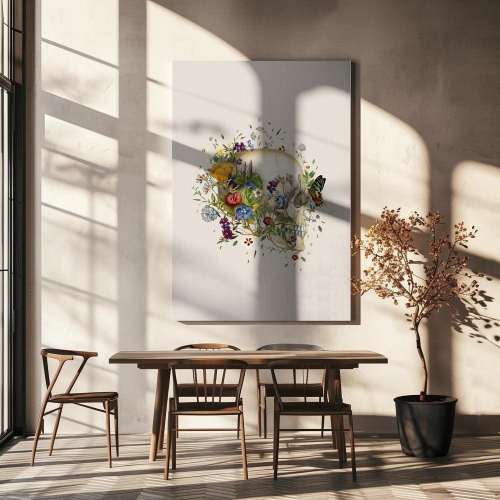 Cráneo floral | Impresiones en Lienzo