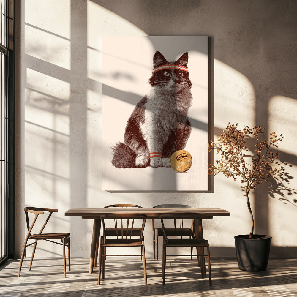 Chat Tennis | Tableaux sur Toile