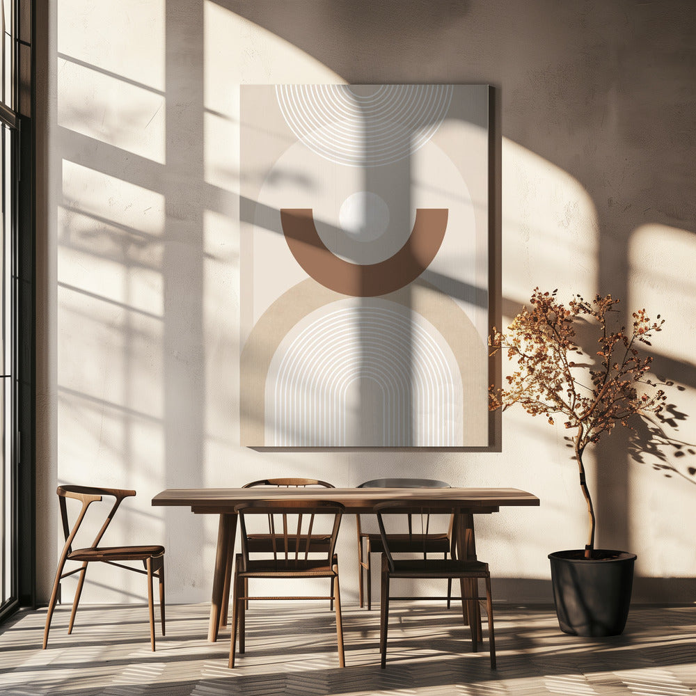 Beige Mid Century Julisteet - Taidevedokset | Canvastaulut