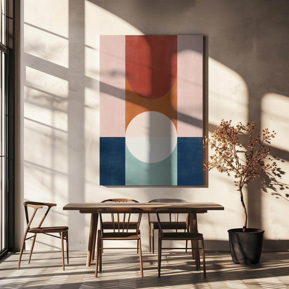 Conception abstraite avec des formes géométriques | Tableaux sur Toile