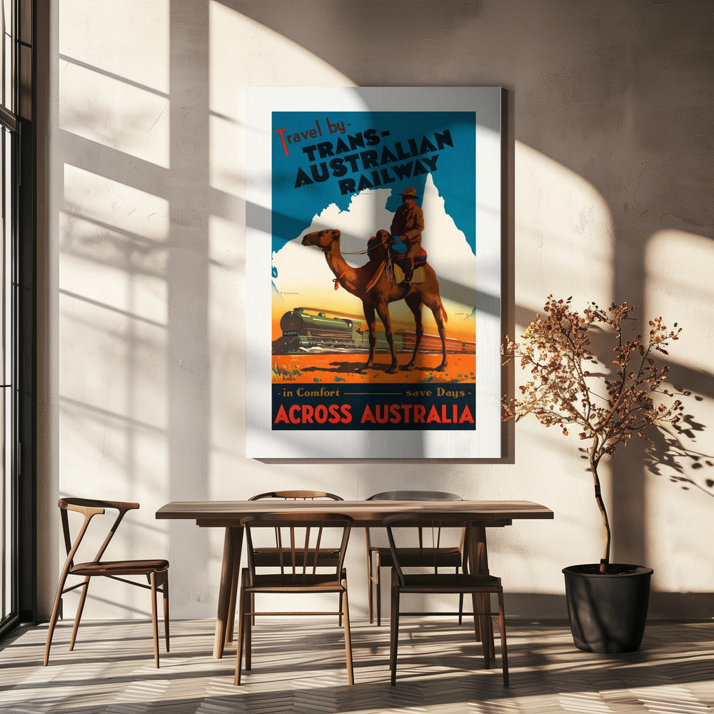 Ferrocarril Transaustraliano Posters - Impresiones de Arte | Impresiones en Lienzo