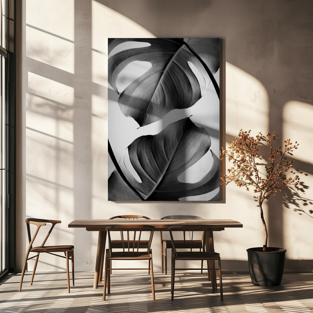 Monstera monochrome | Tableaux sur Toile