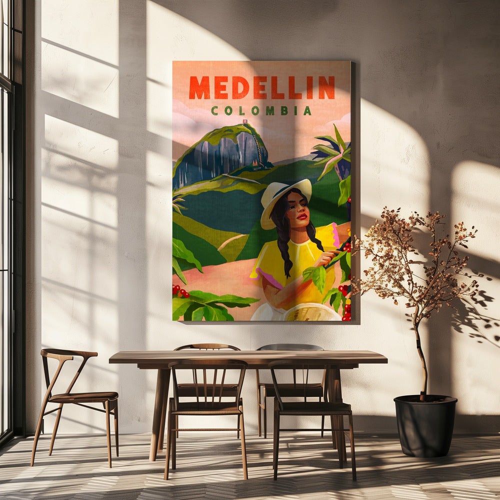 Rejser til Medellin, Colombia Plakater - Kunsttryk | Lærredsbilleder