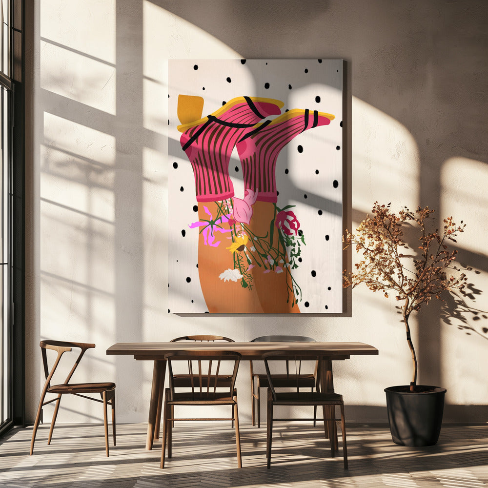 Floral Step Delight | Canvas