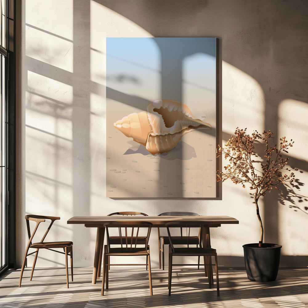 Seashell On A Sandy Beach | Canvas