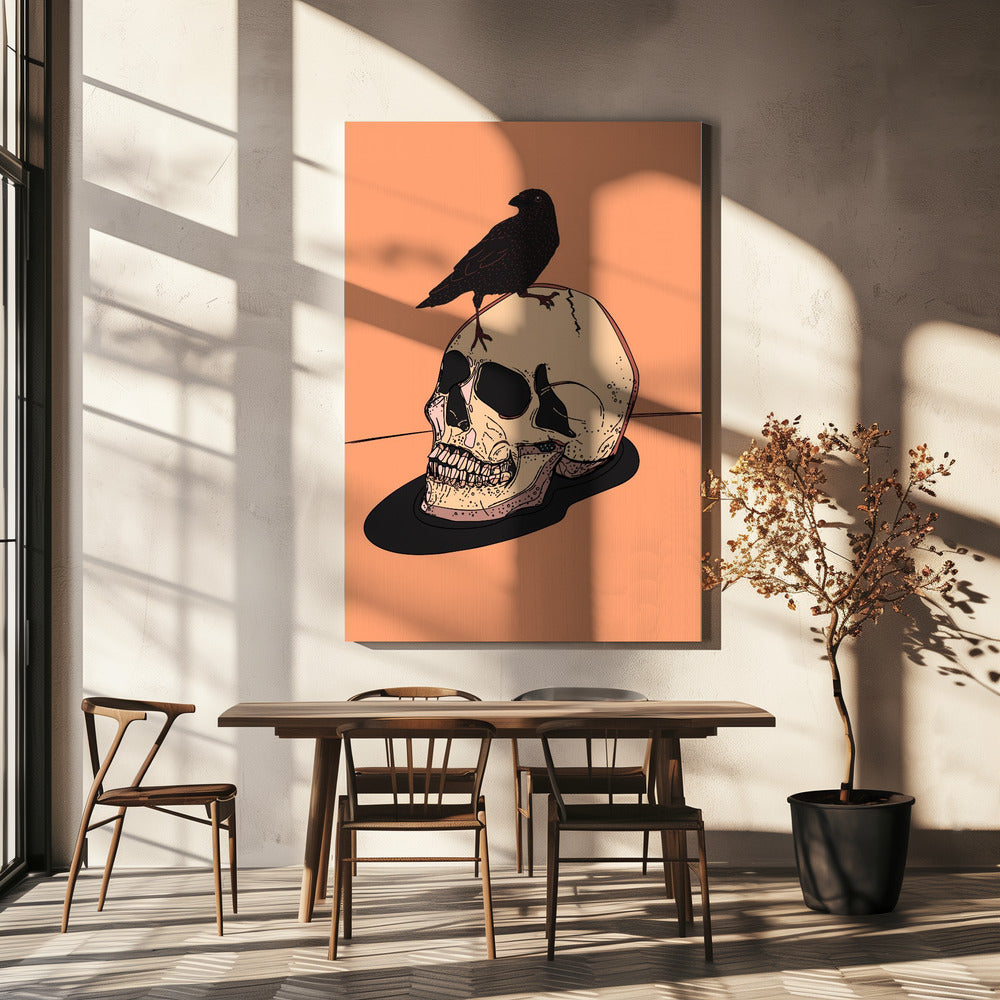Skull And Raven | Canvas