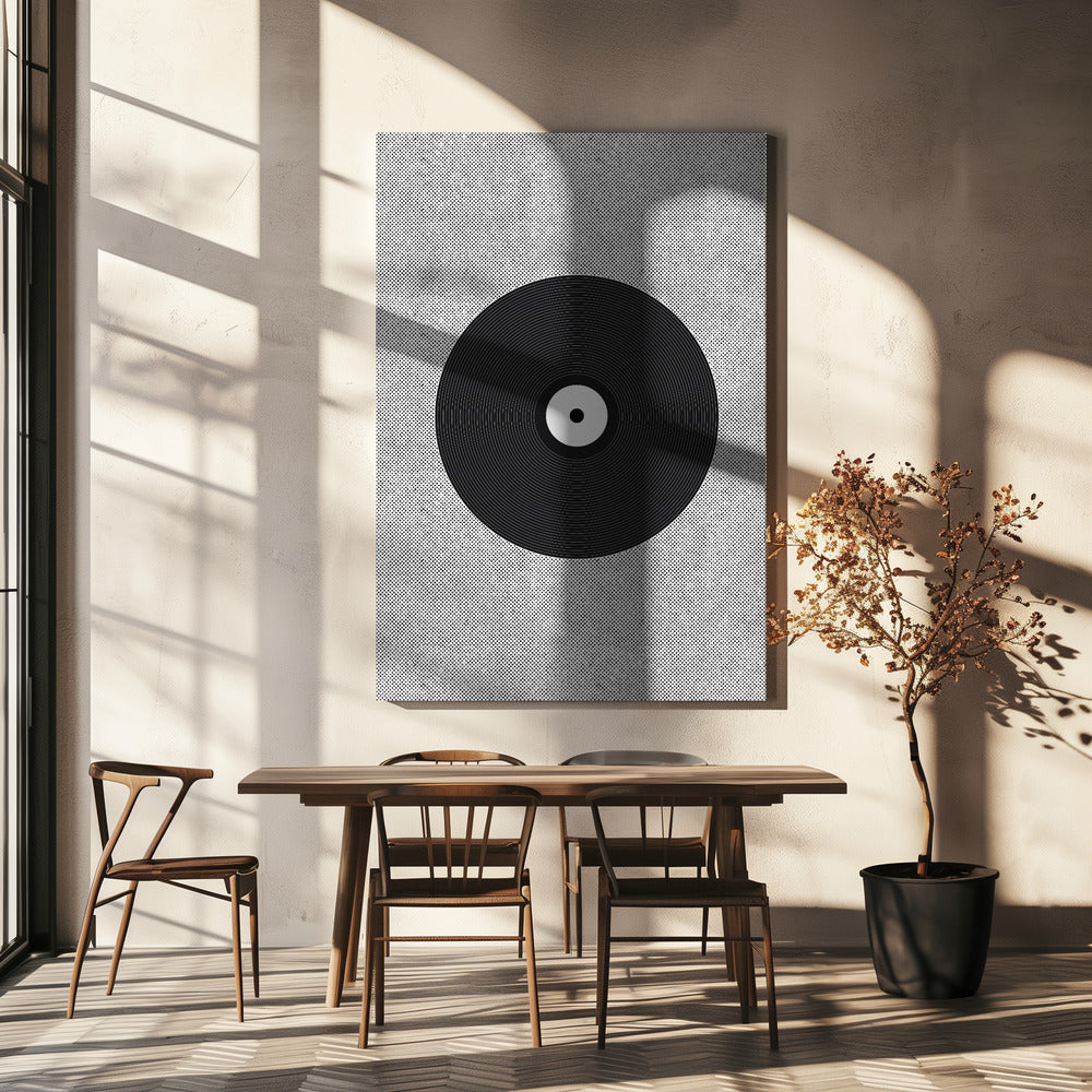Konstverk av vinylskivor | Canvastavla