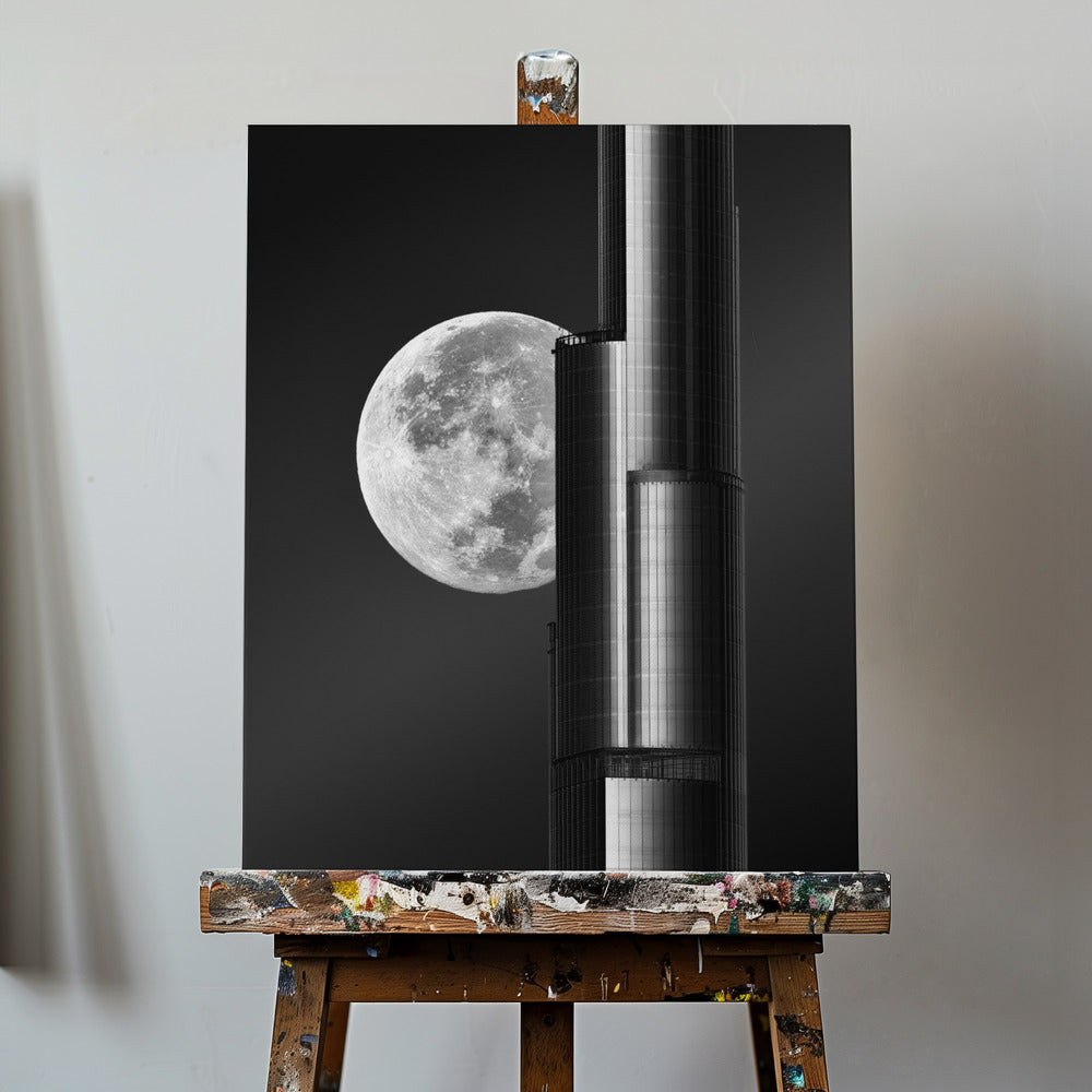 Supermånen Burj Khalifa | Canvas
