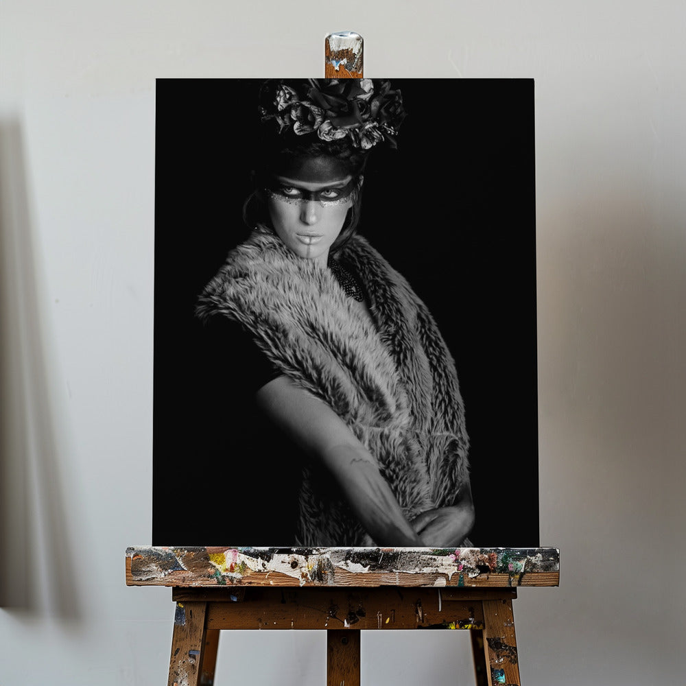 Portrait in Schwarzweiß | Leinwand-Bilder