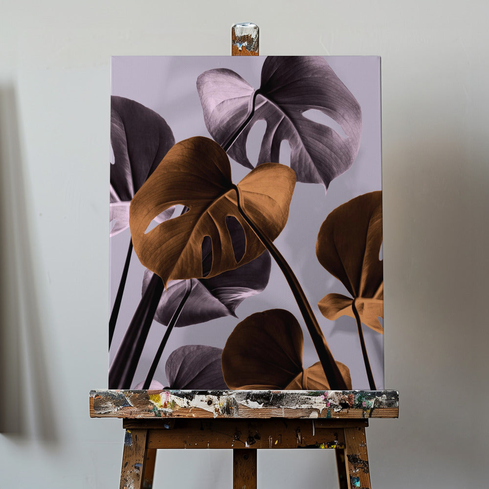 Monstera Purple 01 | Canvastaulut