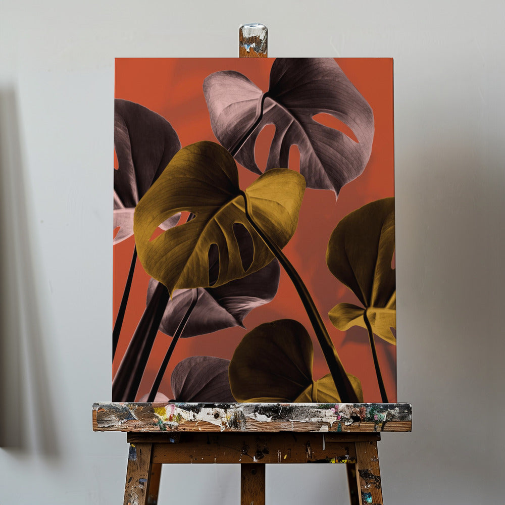 Monstera Naranja 01 | Impresiones en Lienzo