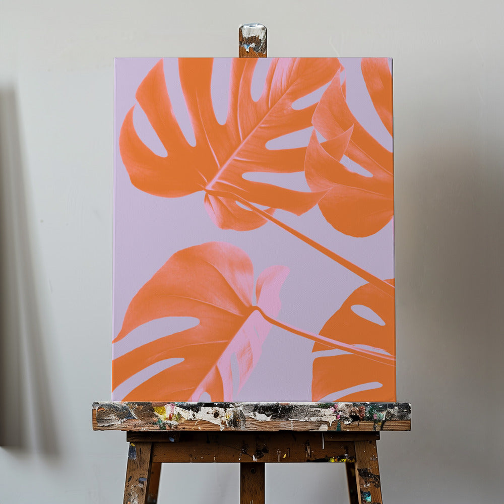 Monstera Purple 04 | Canvastaulut